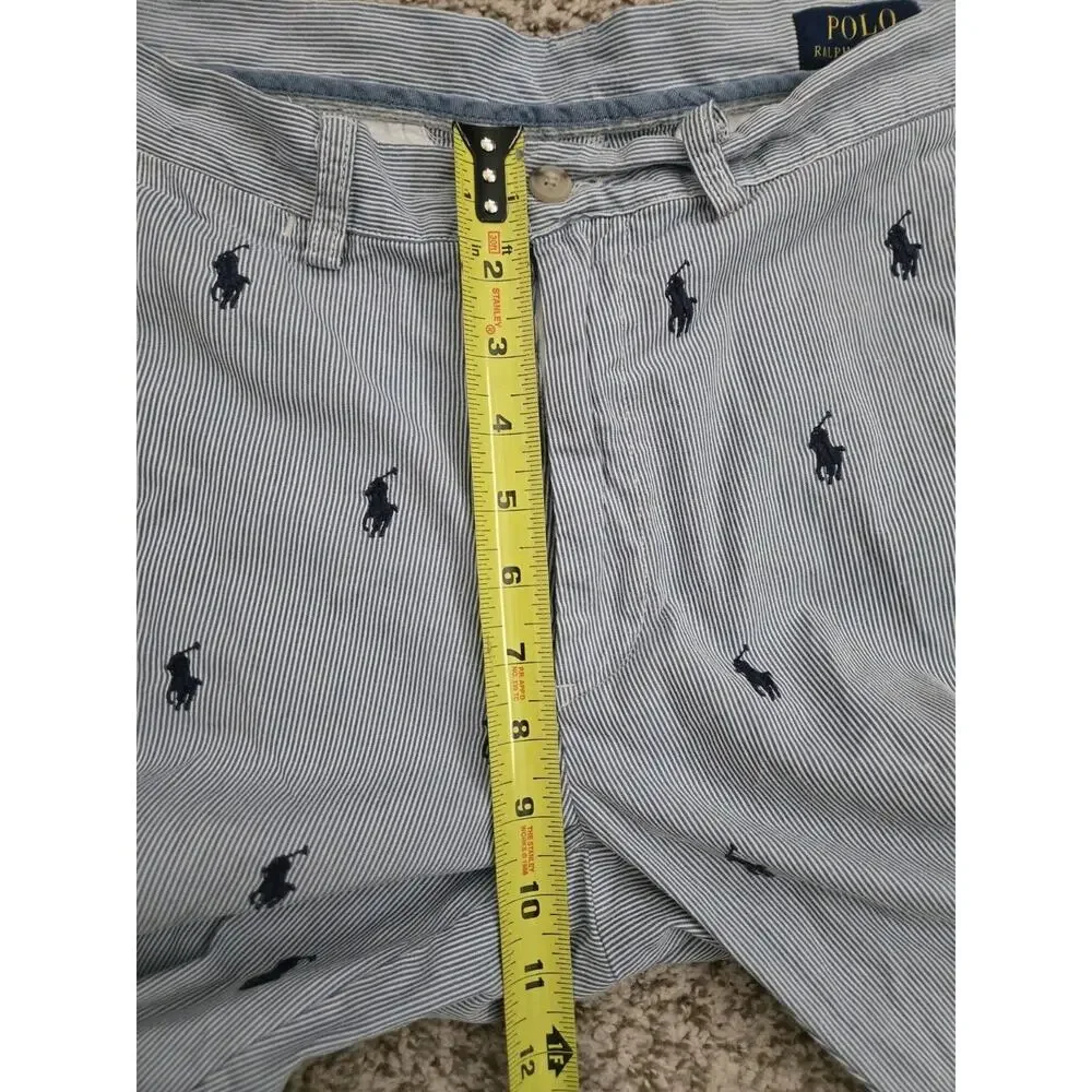 POLO RALPH LAUREN Men's All Over Pony Pinstripe Classic Fit 9” Shorts Size 31